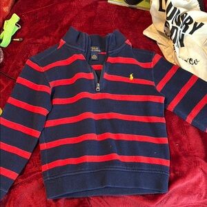 Polo Ralph Lauren Kids Navy and Red Striped Jacket